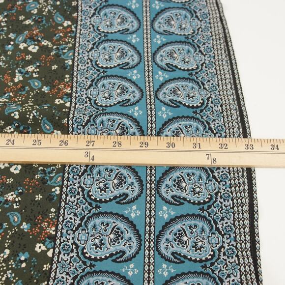 New Abercrombie & Fitch Long Sleeve Floral Green Paisley Shift Dress Womens L - Picture 11 of 11